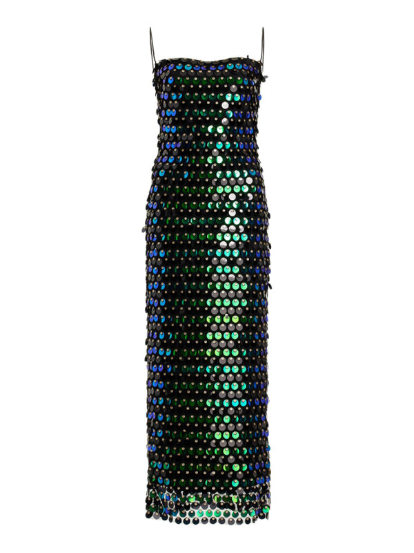 Bead Sequin Slip Dress